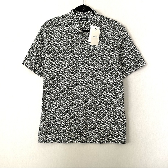 Theory Abstract Print Irving Short Sleeves Shirt - Picture 4 of 11